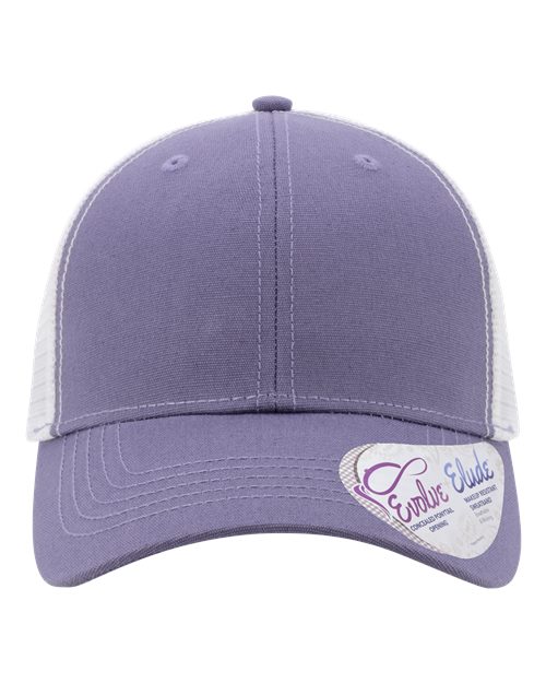 Load image into Gallery viewer, Infinity Her CHARLIE Women's Modern Trucker Cap - Violet/ White
