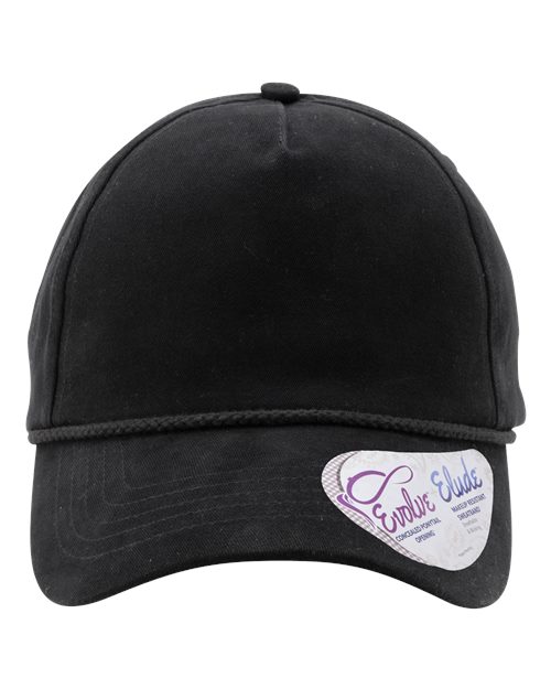 Load image into Gallery viewer, Infinity Her MAYA Women's Five-Panel Rope Cap - Black/ Black Leopard

