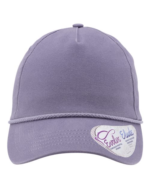 Infinity Her MAYA Women's Five-Panel Rope Cap - Violet/ Snow Leopard