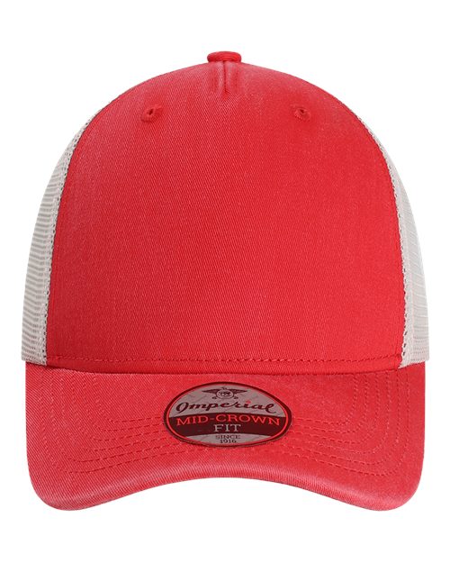 Imperial X240M The Gambit Mesh Back Cap - Nantucket Red/ Stone