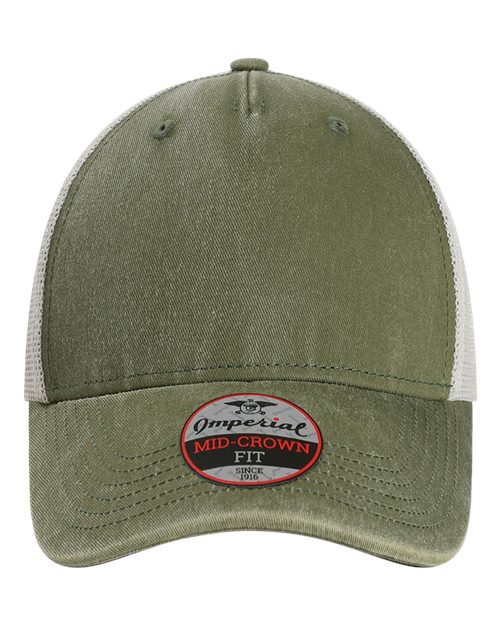 Imperial X240M The Gambit Mesh Back Cap - Olive Green/ Stone