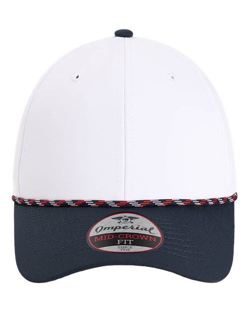 Load image into Gallery viewer, Imperial 7054 The Wingman Cap - White/ Navy/ Navy/ Red/ White
