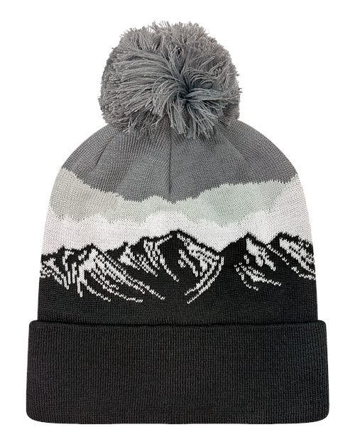 LOCALE GRNDSR Grand Recycled Beanie - Misty Peaks/ Black