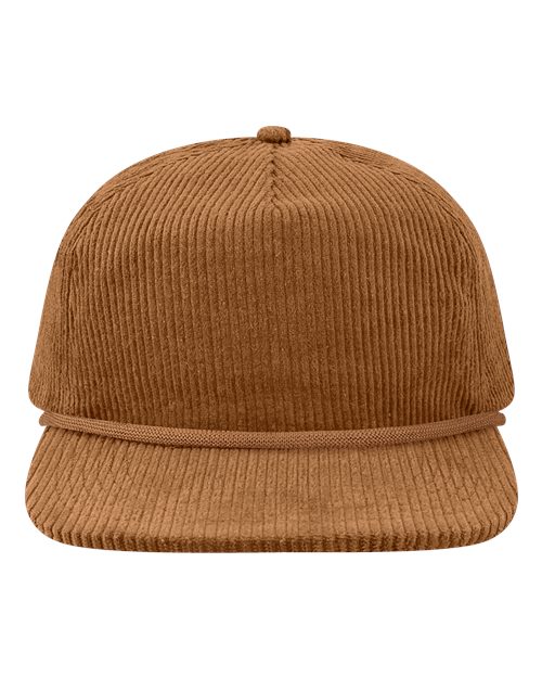 LOCALE WILSON Five-Panel Rope Cap - Camel Corduroy