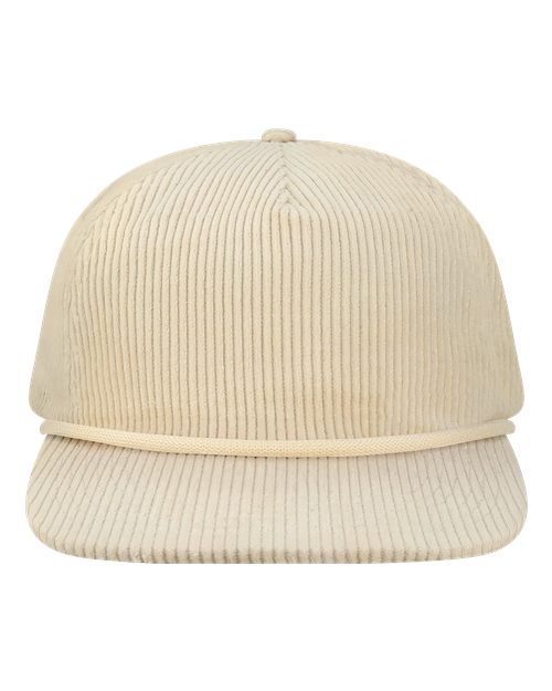 Load image into Gallery viewer, LOCALE WILSON Five-Panel Rope Cap - Ivory Corduroy
