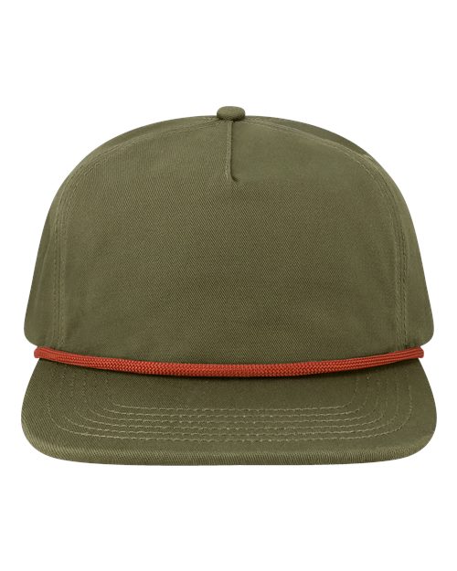 Load image into Gallery viewer, LOCALE WILSON Five-Panel Rope Cap - Olive Green
