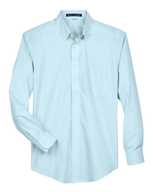 Load image into Gallery viewer, Devon &amp; Jones D620 Men's Crown Collection® Broadcloth Woven Dress Shirt - Crystal Blue
