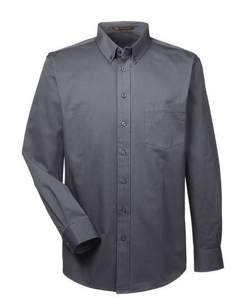Load image into Gallery viewer, Harriton M581 Men's Foundation Cotton Twill Dress Shirt with Teflon - Dark Charcoal
