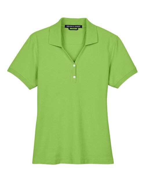 Load image into Gallery viewer, Devon &amp; Jones D100W Women's Pima Piqué Polo - Lime
