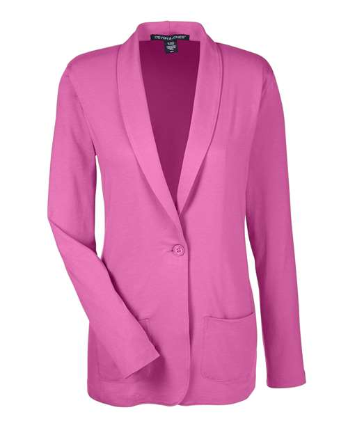 Load image into Gallery viewer, Devon &amp; Jones DP462W Women's Perfect Fit™ Shawl Collar Cardigan - Charity Pink
