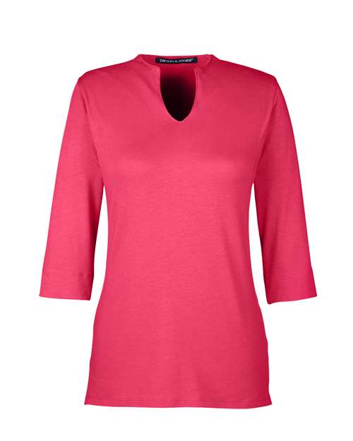 Load image into Gallery viewer, Devon &amp; Jones DP188W Women's Perfect Fit™ Tailored Open Neckline Top - Red
