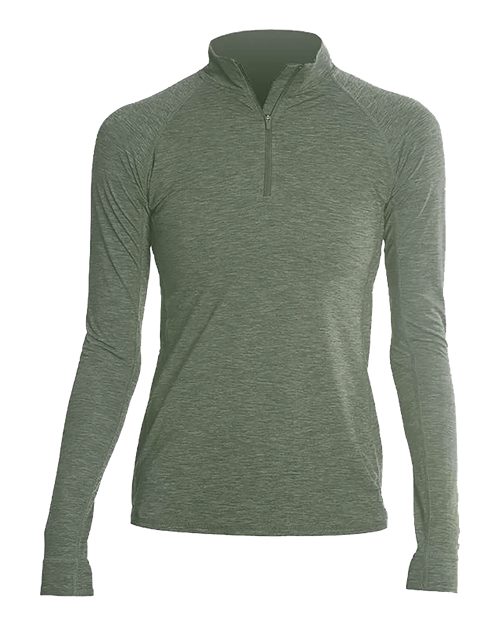 Load image into Gallery viewer, ANETIK WSFLTL0 Women's Flight Tech Quarter-Zip Pullover - Dark Olive Heathered

