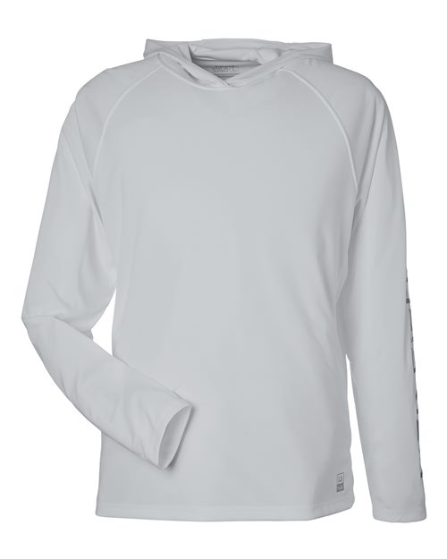 HUK H12L010 Men's LoPro Pursuit Long Sleeve Hooded T-Shirt - Harbor Mist