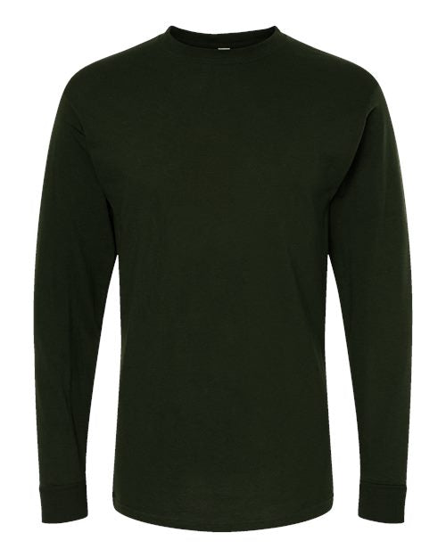 M&O 4820 Unisex Gold Soft Touch Long Sleeve T-Shirt - Forest Green