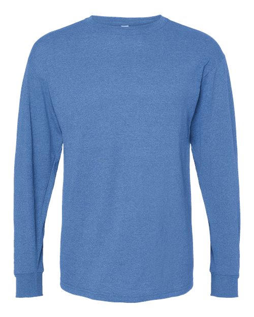 Load image into Gallery viewer, M&amp;O 4820 Unisex Gold Soft Touch Long Sleeve T-Shirt - Heather Royal
