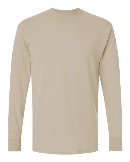 M&O 4820 Unisex Gold Soft Touch Long Sleeve T-Shirt - Sand