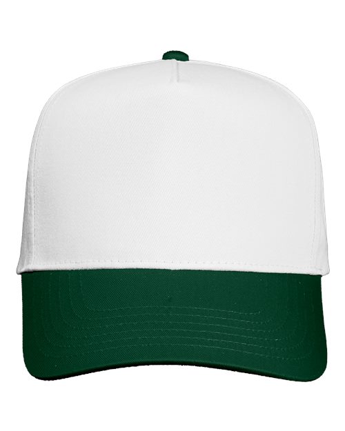 Load image into Gallery viewer, Valucap 8869 Five-Panel Twill Cap - White/ Forest
