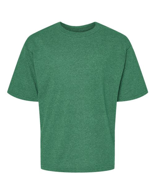 Load image into Gallery viewer, M&amp;O 4850 Youth Gold Soft Touch T-Shirt - Heather Kelly Green
