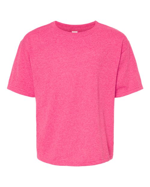 Load image into Gallery viewer, M&amp;O 4850 Youth Gold Soft Touch T-Shirt - Neon Pink
