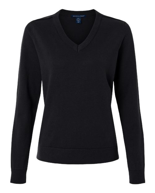 Load image into Gallery viewer, Devon &amp; Jones DG445W Women's New Classics V-Neck Sweater - Black
