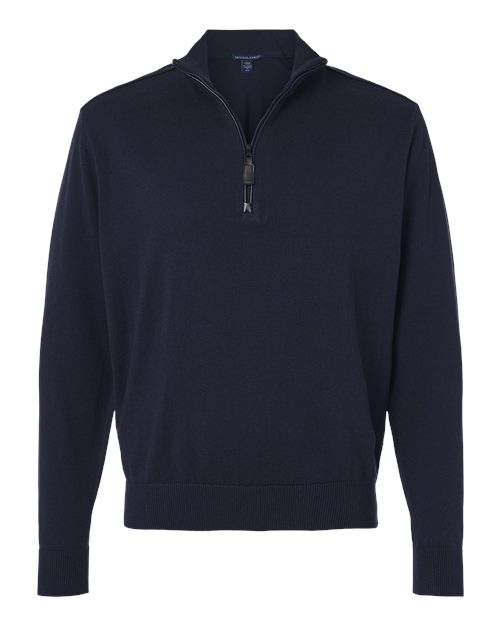 Load image into Gallery viewer, Devon &amp; Jones DG446 Men's New Classics Quarter-Zip Sweater - Navy

