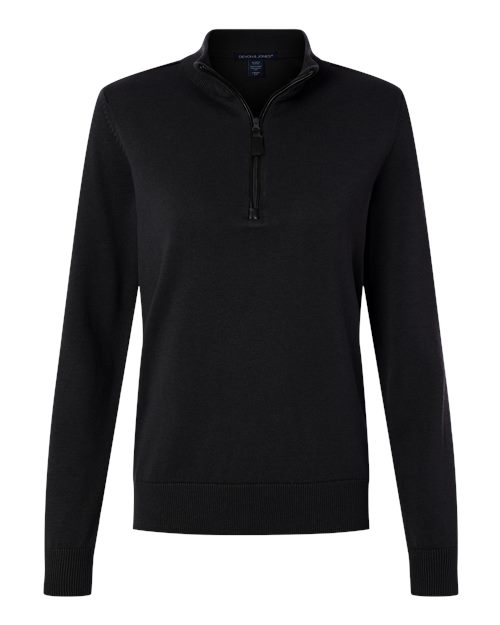 Load image into Gallery viewer, Devon &amp; Jones DG446W Women's New Classics Quarter-Zip Sweater - Black

