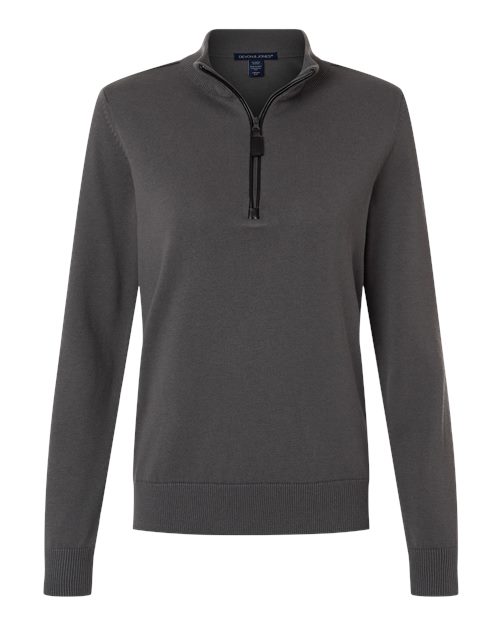 Devon & Jones DG446W Women's New Classics Quarter-Zip Sweater - Graphite