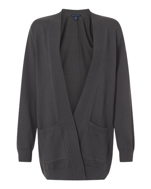 Devon & Jones DG447W Women's New Classics Open Cardigan Sweater - Graphite