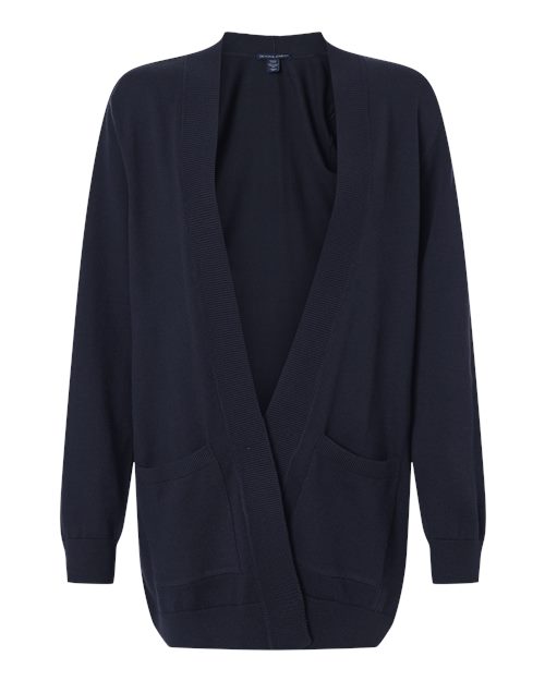 Devon & Jones DG447W Women's New Classics Open Cardigan Sweater - Navy