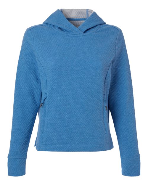 Load image into Gallery viewer, North End NE729W Women's Spirit Textured Hooded Pullover - Light Nautical Blue Heather
