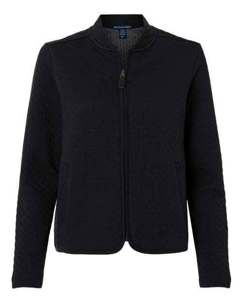 Devon & Jones DG740W Women's Berkeley Textured Full-Zip Jacket - Black