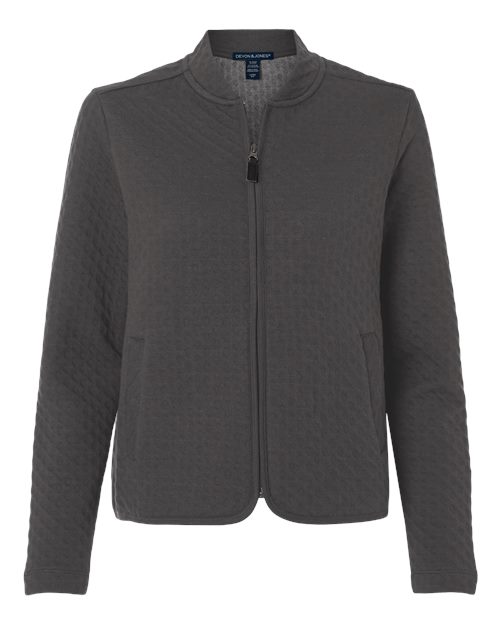 Devon & Jones DG740W Women's Berkeley Textured Full-Zip Jacket - Graphite
