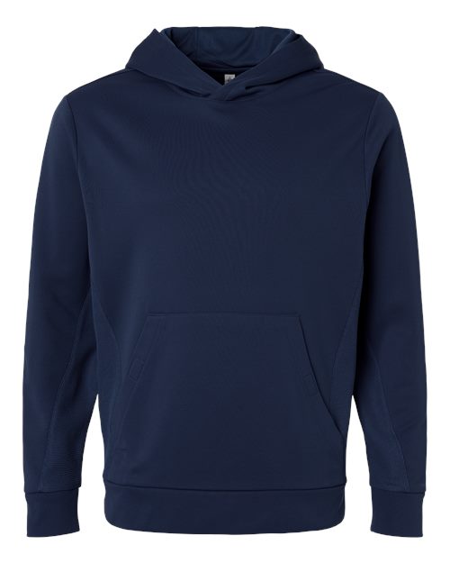 Team 365 TT400 Unisex Squad Hooded Tech Fleece Pullover - Sport Dark Navy