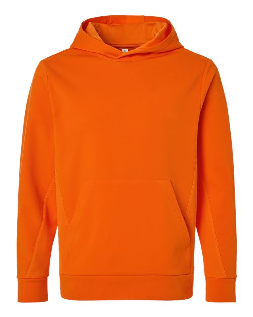 Team 365 TT400 Unisex Squad Hooded Tech Fleece Pullover - Sport Orange