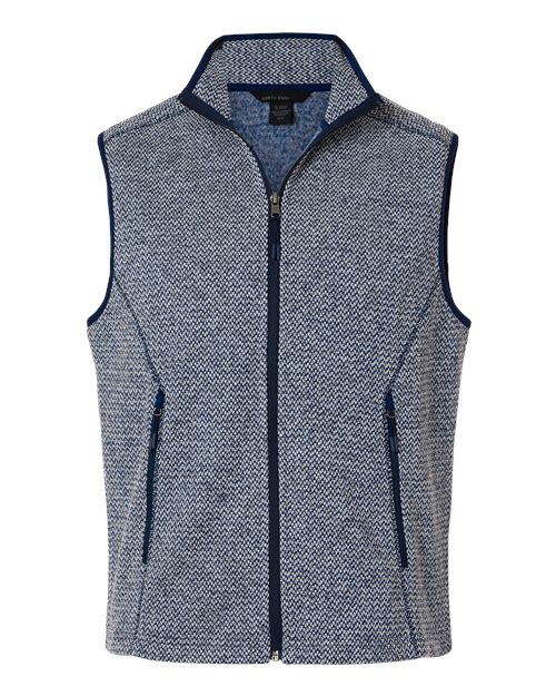 Load image into Gallery viewer, North End NE731 Men's Jasper Jacquard Fleece Vest - Classic Navy/ White
