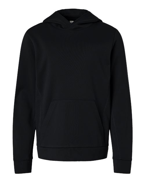 Load image into Gallery viewer, Team 365 TT400Y Youth Squad Hooded Tech Fleece Pullover - Black
