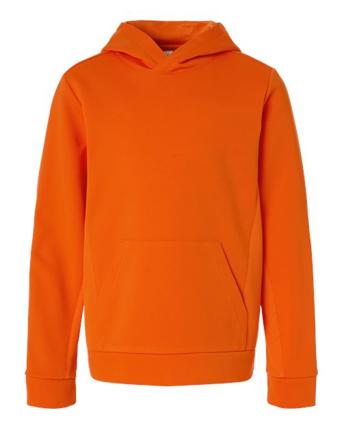 Team 365 TT400Y Youth Squad Hooded Tech Fleece Pullover - Sport Orange