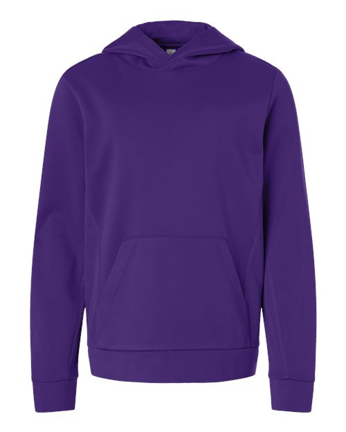 Team 365 TT400Y Youth Squad Hooded Tech Fleece Pullover - Sport Purple