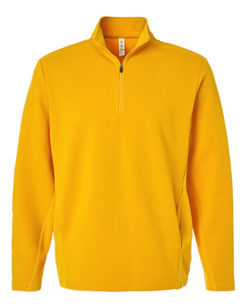 Team 365 TT401 Unisex Squad Cadet Quarter-Zip Tech Fleece Pullover - Sport Athletic Gold
