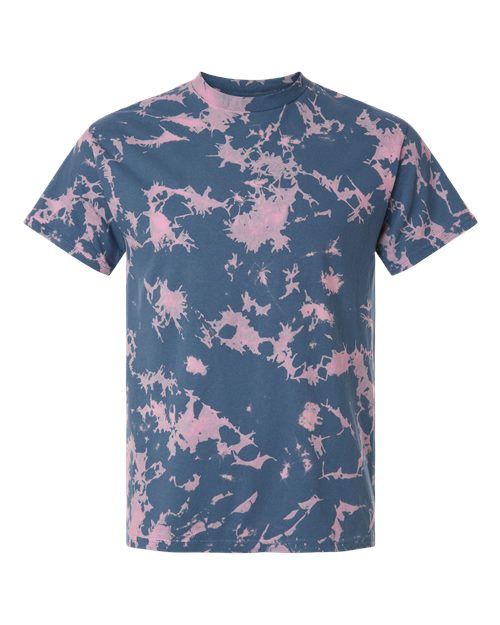 Colortone 1385 Unisex Bleach Out Dyed T-Shirt - Blue