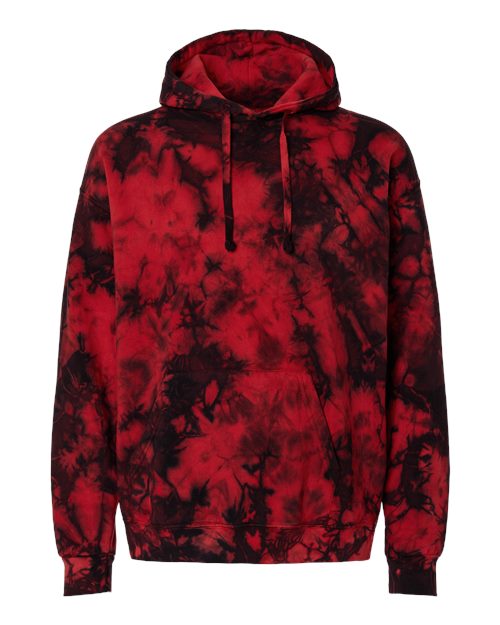 Load image into Gallery viewer, Colortone 8790 Unisex Crystal Wash Hooded Sweatshirt - Crystal Red/ Black
