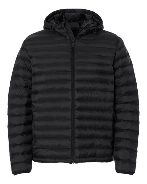 Weatherproof 26715 Men's Lightweight Poly-filled Hooded Puffer Jacket - Black