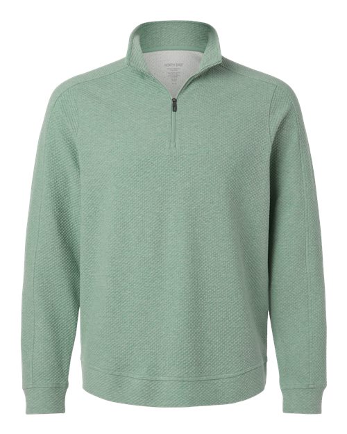 Load image into Gallery viewer, North End NE725 Men's Spirit Textured Quarter-Zip Pullover - Sage Green Heather
