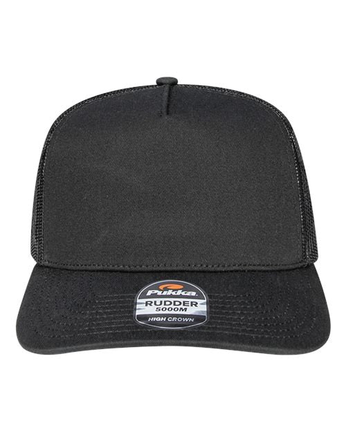 Load image into Gallery viewer, Pukka 5000M Rudder Five-Panel Cap - Black
