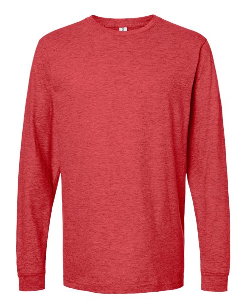 Load image into Gallery viewer, Unisex Fine Jersey Long Sleeve T-Shirt - Heather Red
