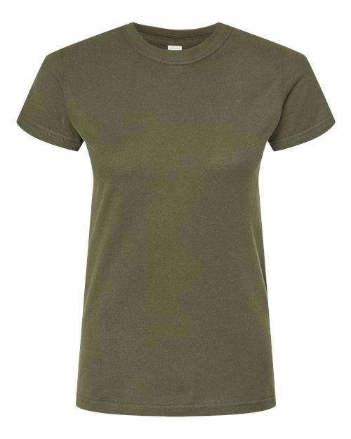 Load image into Gallery viewer, Women's Fine Jersey Slim Fit T-Shirt - Military Green
