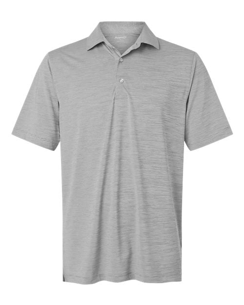 Paragon 162 Men's Bohemian Striped Heather Performance Polo - Black Heather