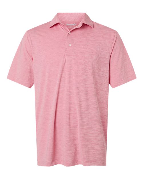 Load image into Gallery viewer, Paragon 162 Men's Bohemian Striped Heather Performance Polo - Red Heather
