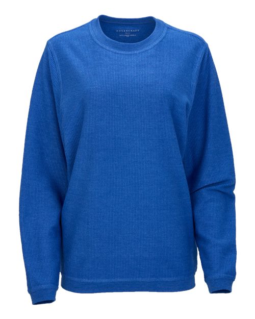 Boxercraft D02 Unisex Corded Crewneck Sweatshirt - Electric Royal