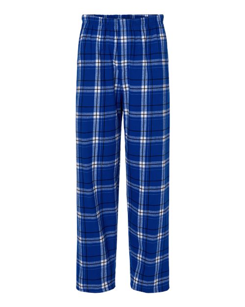 Boxercraft BM6624 Men's Harley Flannel Pants - Electric Royal Carnegie Plaid